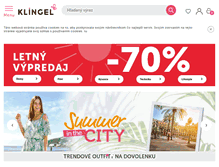 Tablet Screenshot of klingel.sk